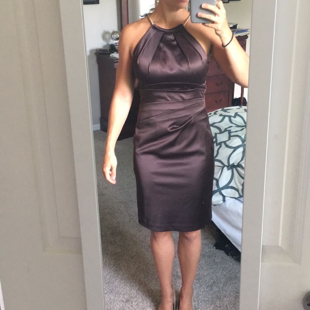 Brown cocktail dress